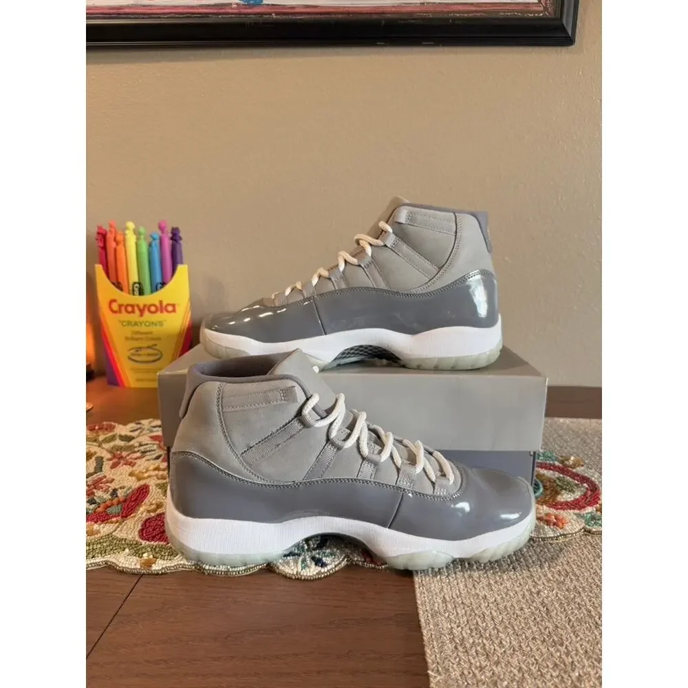 Jordan 11 Retro Cool Grey 2021 White Medium Cement Tokyo Suede CT8012 005